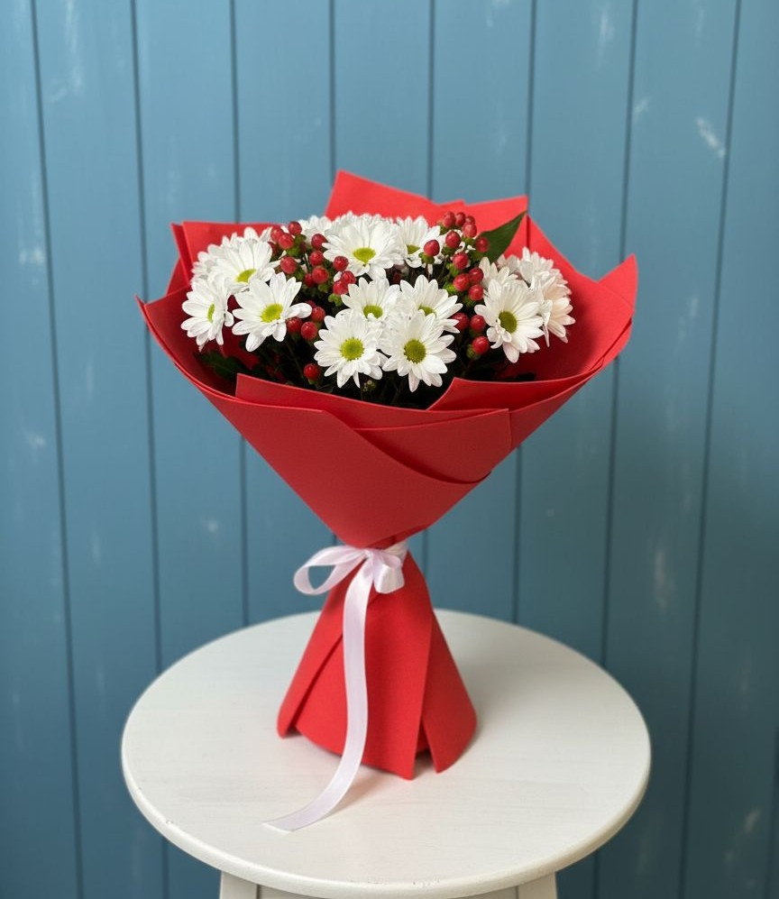 Букет цветов из: Хризантемы в Марково