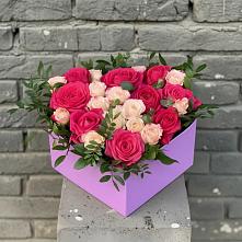 Цветочная композиция из Розы в коробке в Марково