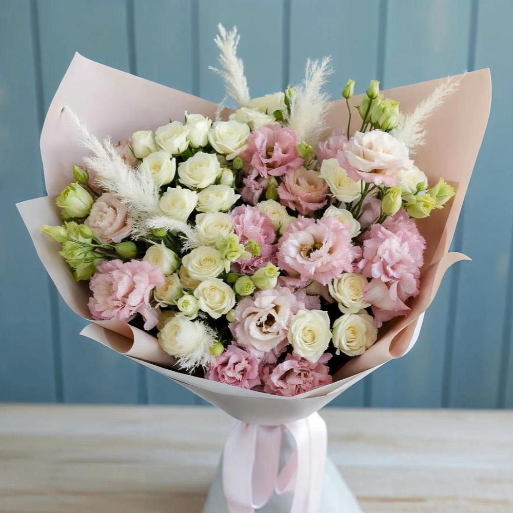 Букет цветов из: Альстромерии и Розы в Марково