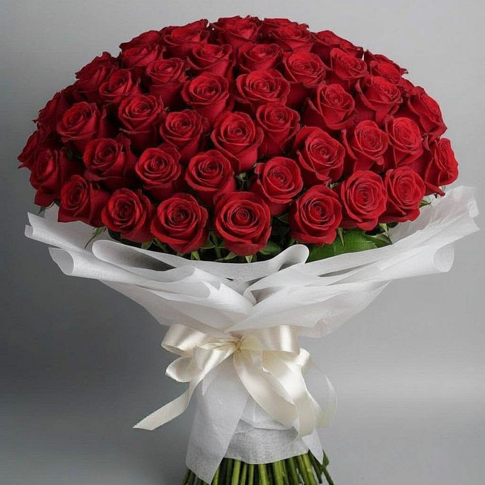 Букет 101 Красная роза Блэк Мэджик в Марково
