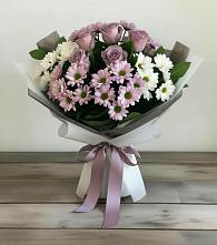 Букет цветов из:  Хризантемы и Розы в Марково