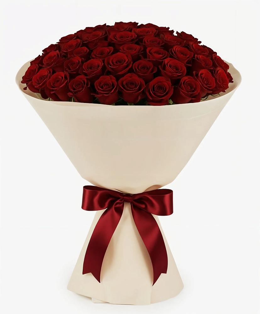 Букет 101 Бордовая роза Блэк Бакарра в Марково